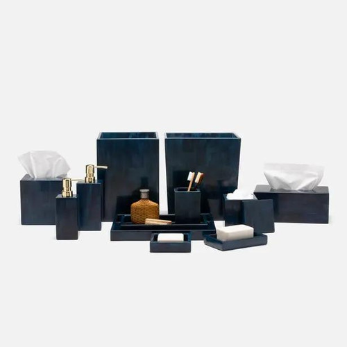 Pigeon & Poodle Arles Navy Rectangular Tissue Box Pigeon & Poodle