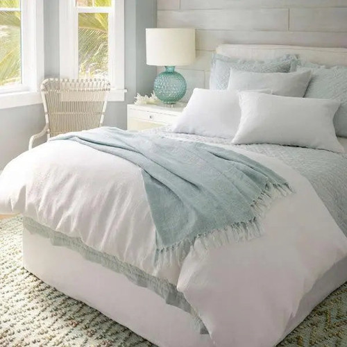 Pine Cone Hill Lush Linen Sky Duvet Cover - Lavender Fields