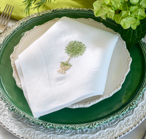 Herb Topiary Large Napkin Set of 4 Arte Italica