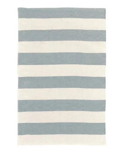 Catamaran Stripe Light Blue/Ivory Indoor/Outdoor Rug Dash and Albert