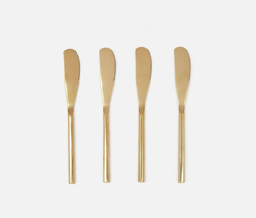 Blue Pheasant Gwen Polished Gold Spreaders - Lavender Fields