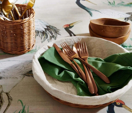 Blue Pheasant Alba Rose Gold Flatware - Lavender Fields