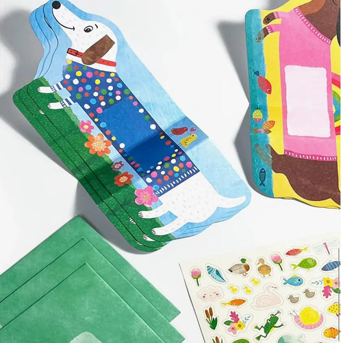 Tiny Tada! Note Cards & Sticker Set - Playful Pups OOLY