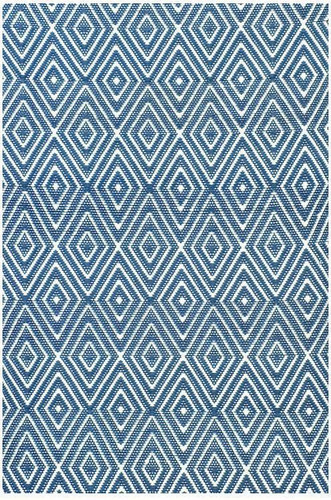 Dash & Albert Diamond Denim/White Indoor/Outdoor Rug