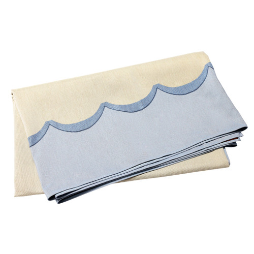 Tavola Blue Scalloped Tablecloth VIETRI