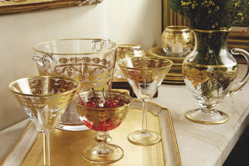Vetro Gold Compote Set of 4