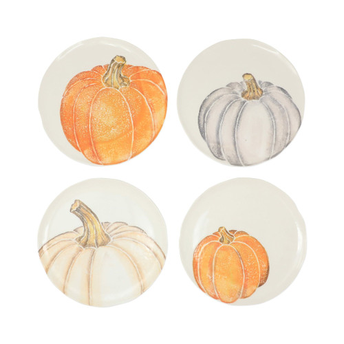 Pumpkins Assorted Salad Plates - Set of 4 VIETRI