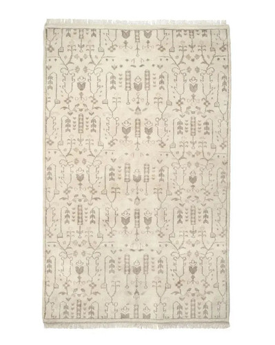 Dash & Albert Dara Cream Hand Knotted Wool Rug - Lavender Fields