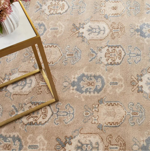 Dash & Albert Ashby Taupe Hand Knotted Wool Rug - Lavender Fields