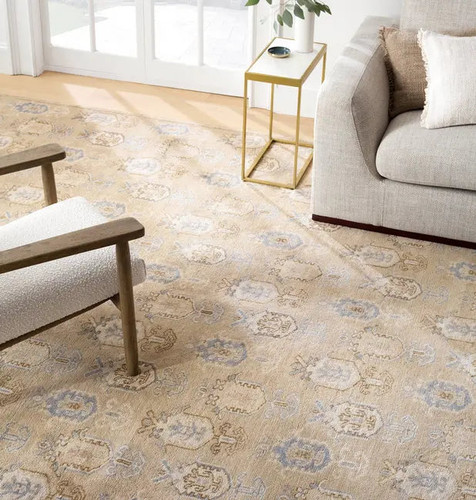 Dash & Albert Ashby Taupe Hand Knotted Wool Rug - Lavender Fields