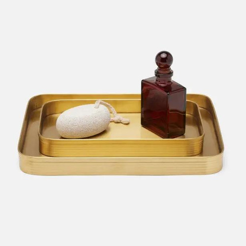 Pigeon & Poodle Adelaide Trays in Matte Gold Pigeon & Poodle