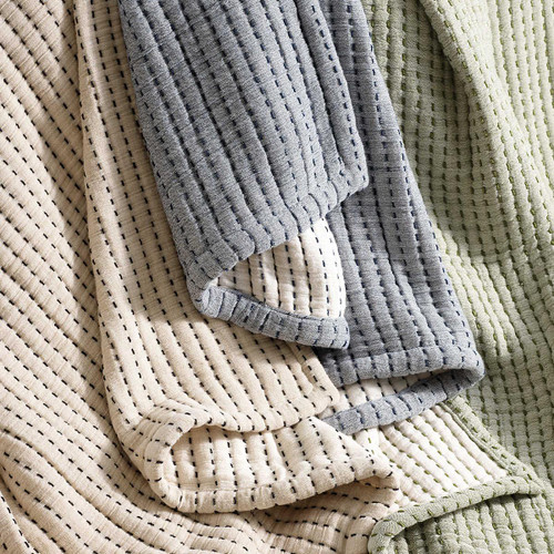 Pine Cone Hill Pick Stitch Natural Matelasse Sham
