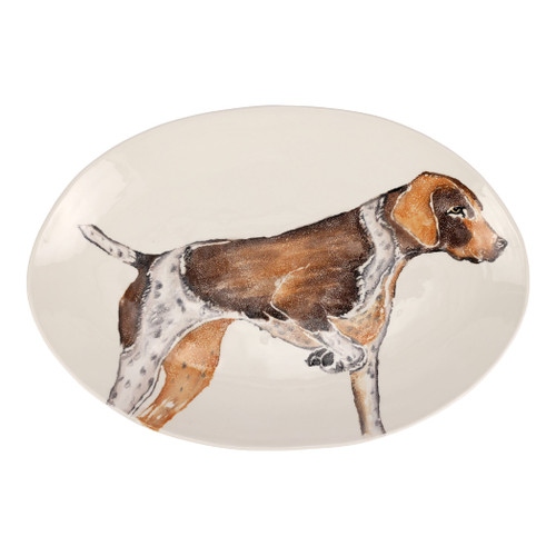 Cacciatore Pointer Shallow Oval Bowl VIETRI