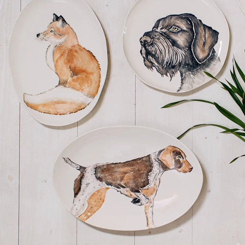 Cacciatore Pointer Shallow Oval Bowl VIETRI
