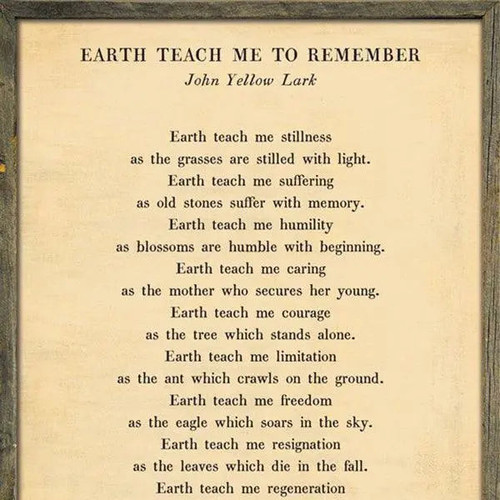 Sugarboo Designs Earth Teach Me to Remember - Poetry Collection Sign