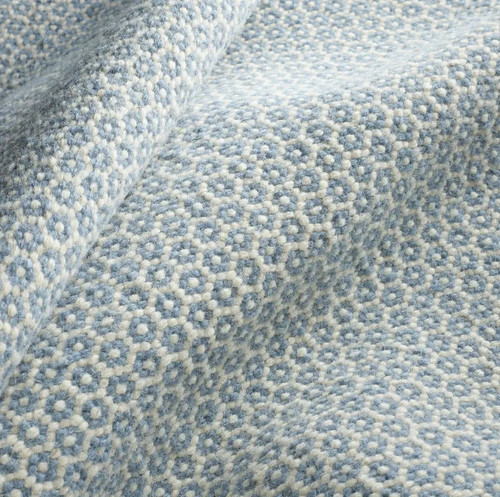 Dash & Albert Honeycomb French Blue/Ivory Wool Woven Rug Dash and Albert