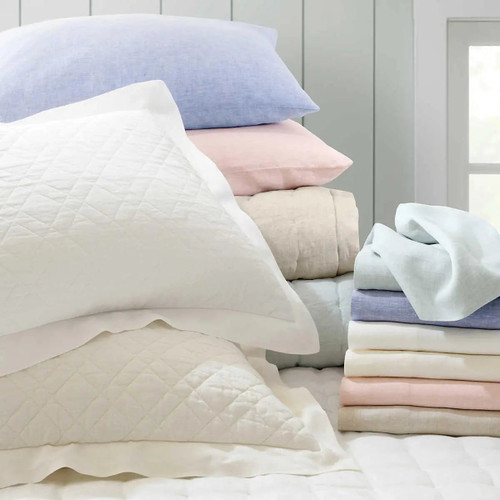 Pine Cone Hill Lush Linen White Pillowcases