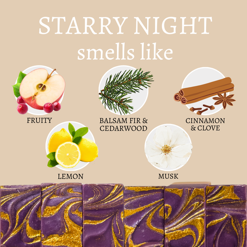 Starry Night Handmade Bar Soap - 4oz Center Street Soap Co