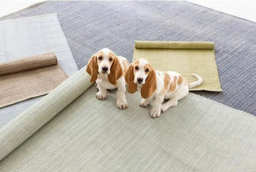 Dash & Albert Herringbone Ocean Woven Cotton Rug