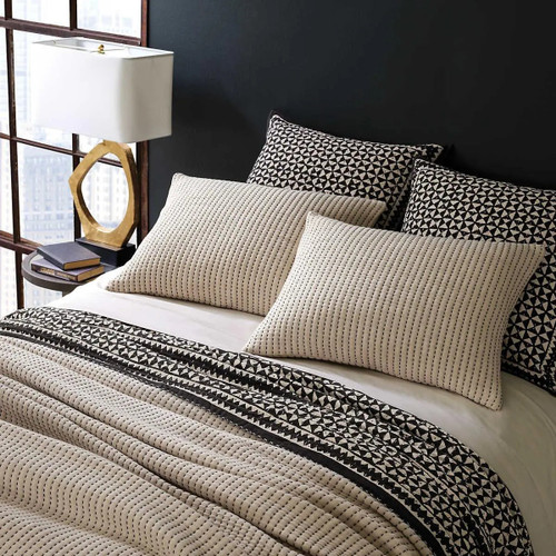 Pine Cone Hill Pick Stitch Natural Matelasse Coverlet