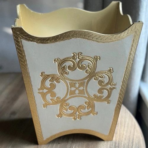 Arte Italica Florentino Baroque Wooden Wastebasket