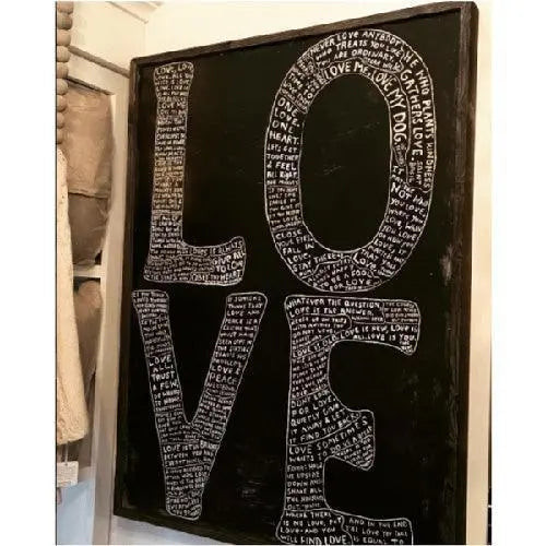 Sugarboo Designs L-O-V-E Art Print (Grey Wood Frame) 46" x 35"