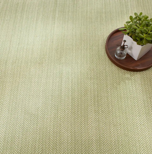 Dash & Albert Herringbone Sage Woven Cotton Rug - Lavender Fields