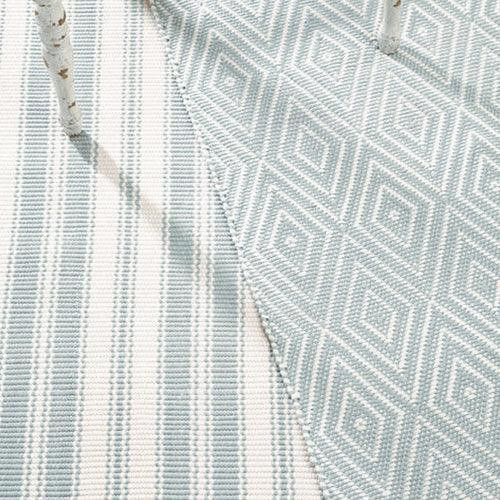 Dash & Albert Diamond Light Blue/Ivory Indoor/Outdoor Rug