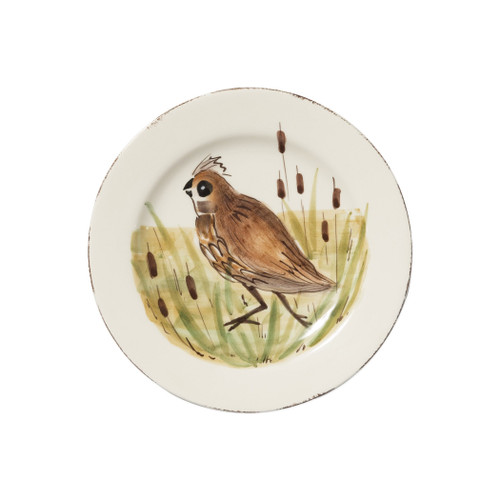 Wildlife Quail Salad Plate VIETRI