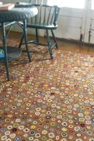 Dash & Albert Cat's Paw Brown Micro Hooked Rug
