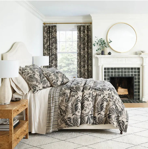 Pine Cone Hill Fira Jacquard Black Coverlet Pine Cone Hill
