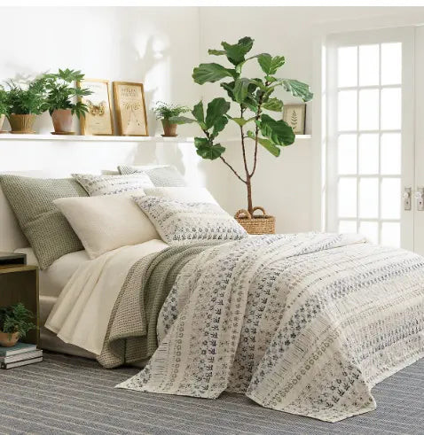 Pine Cone Hill Hawthorn Neutral Coverlet Pine Cone Hill