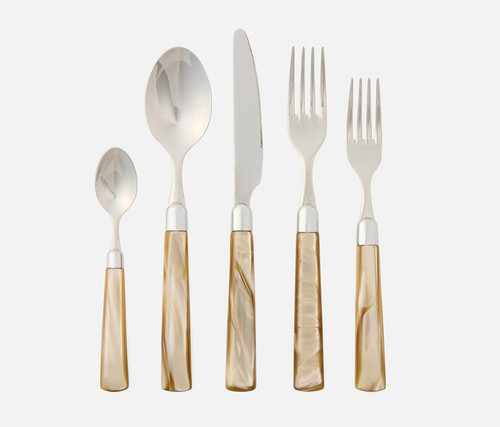 Blue Pheasant Colson Champagne/Polished Silver Flatware Set Blue Pheasant