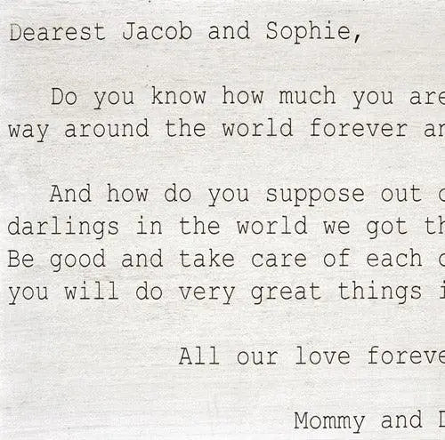 Sugarboo Designs Custom Love Letter - 32" X 20"