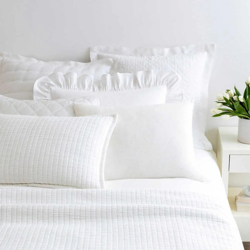 Pine Cone Hill Quilted Silken Solid White Sham