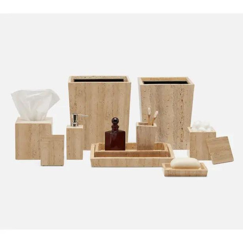 Pigeon & Poodle Bowen Natural Square Wastebasket Pigeon & Poodle