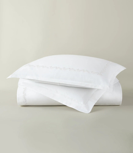 Peacock Alley Ivy Classic Embroidered Duvet Set in White