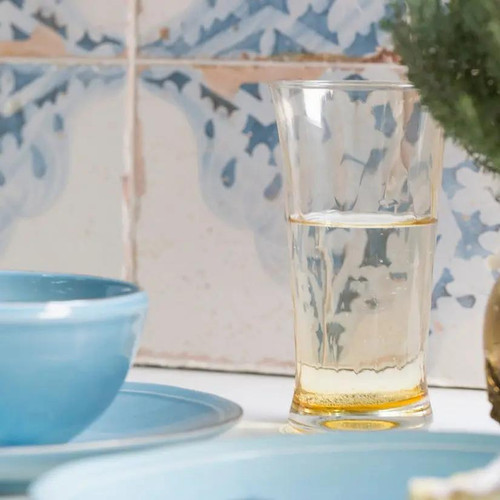 Blue Pheasant Colette Soft Yellow Highball, Set of 6 Blue Pheasant