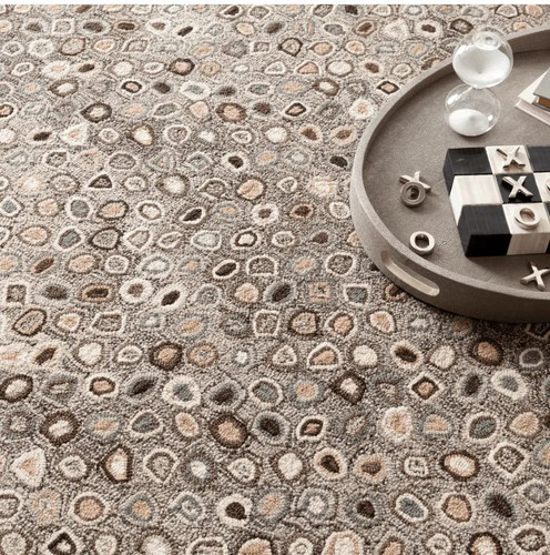 Cat's Paw Grey Wool Micro Hooked Rug Dash and Albert
