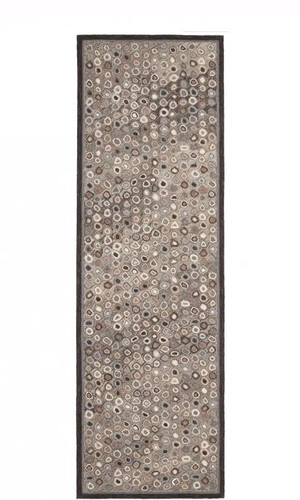 Cat's Paw Grey Wool Micro Hooked Rug Dash and Albert