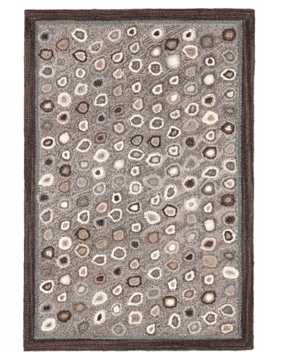Cat's Paw Grey Wool Micro Hooked Rug Dash and Albert