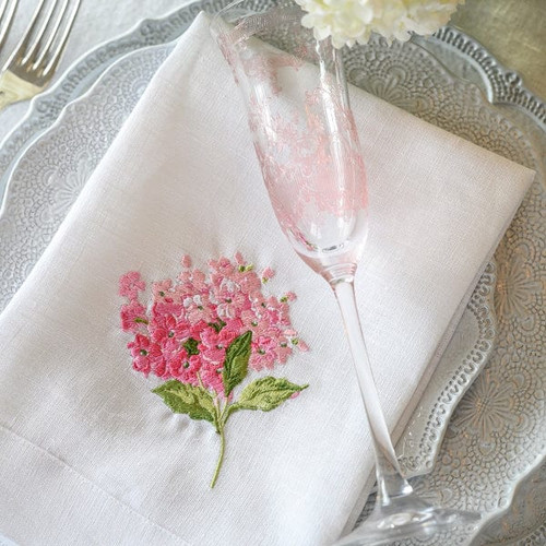 Hydrangea Tri-Fold Napkin Set of 4