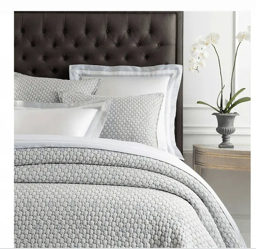 Annie Selke Luxe Lodi Blue Matelasse Coverlet