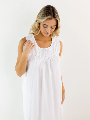 Jacaranda Living Theresa White Cotton Nightgown Jacaranda Living