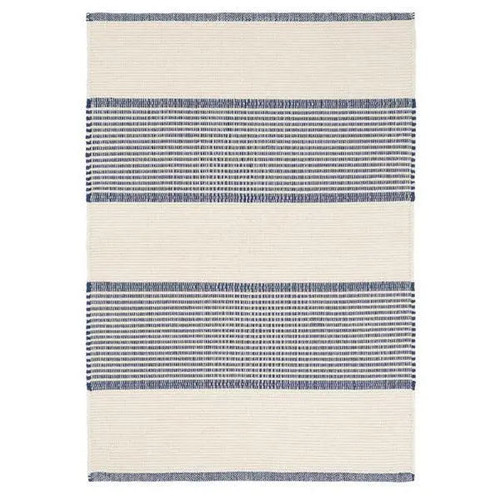 Dash & Albert La Mirada Navy Woven Cotton Rug - Lavender Fields