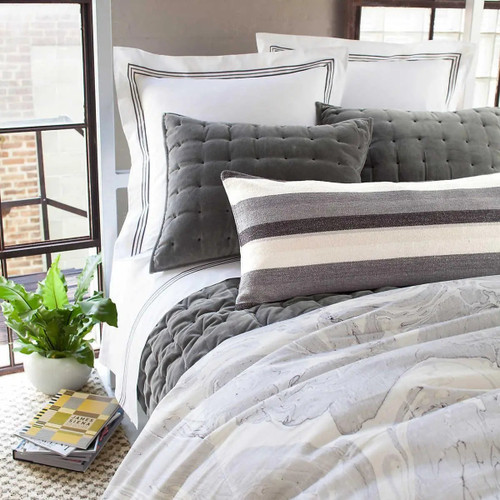 Pine Cone Hill Vienna Velvet Shale Quilted Sham