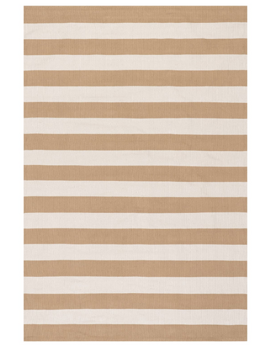 Dash & Albert Banks Stripe Khaki Handwoven Indoor/Outdoor Rug