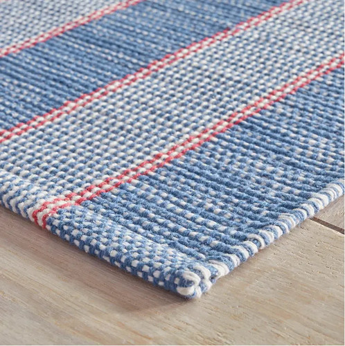 Dash & Albert Camden Stripe Denim Handwoven Cotton Rug Dash and Albert