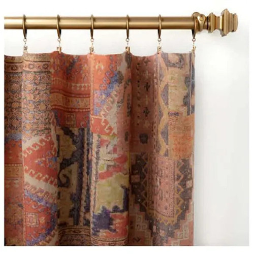 Pine Cone Hill Anatolia Linen Curtain Panel - Lavender Fields