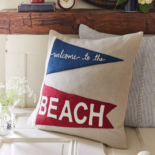 Taylor Linens Beach Pennant Throw Pillow